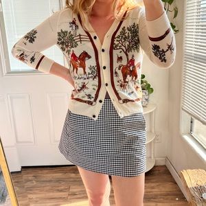 🐴Unique J Crew Equestrian Wool Cardigan🐎